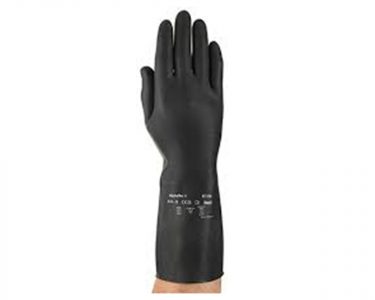 AlphaTec® 87-118 (Black Heavyweight G17K) Rubber Latex Gloves